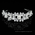 Joyas para el cabello hechas a mano de plata Noble Bling Crystal Pearl Diademas nupciales Tocados de boda Joyas para mujer